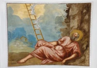 Gemälde an der Unterseite der Empore der Stiftskirche St. Lambrecht (Steiermark): Jakobs Traum Himmelsleiter